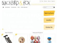 Tablet Screenshot of blackbirdandfox.com.au